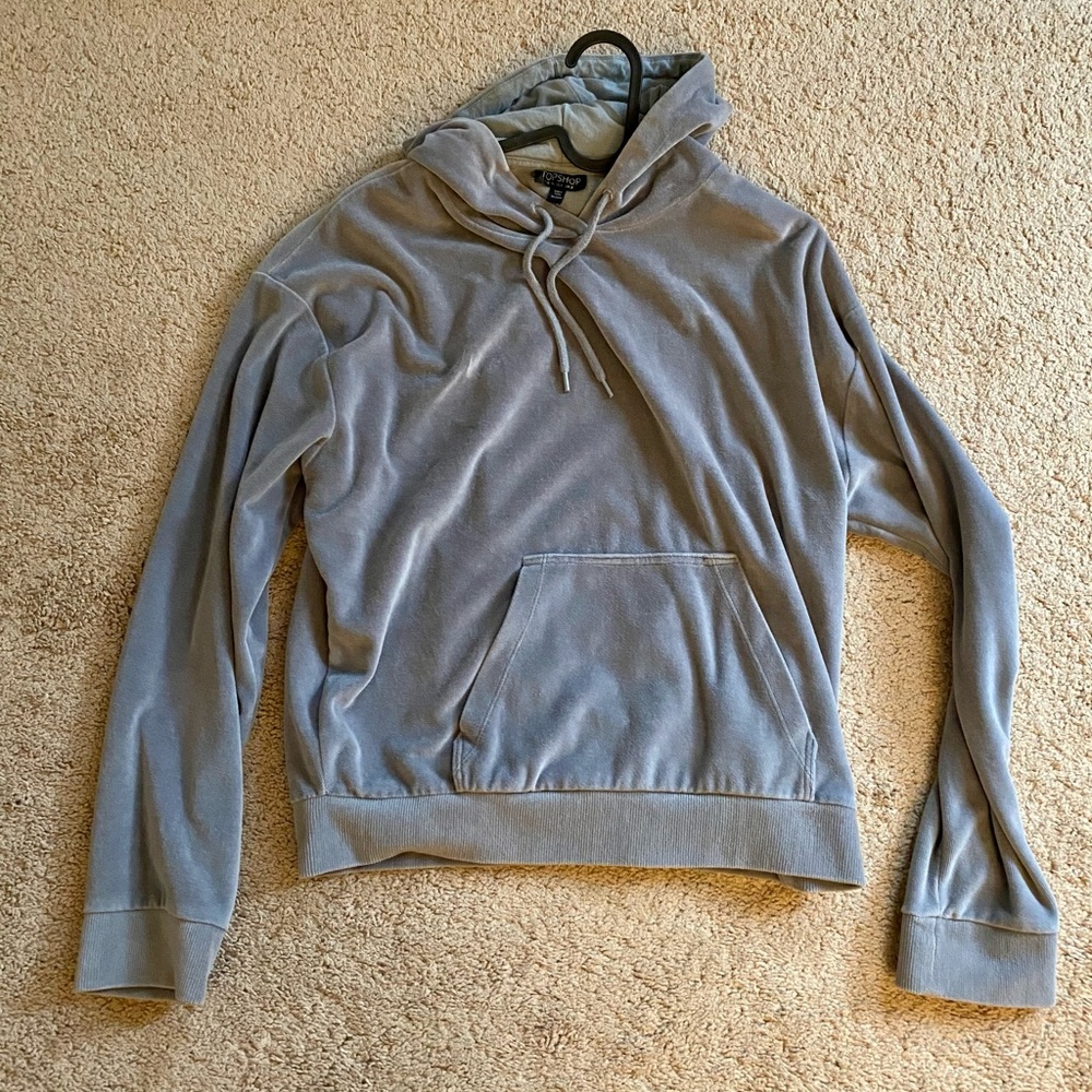 Topshop velour hoodie small